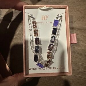 Beautiful bonbons orchid peach on silver bomb party bracelet